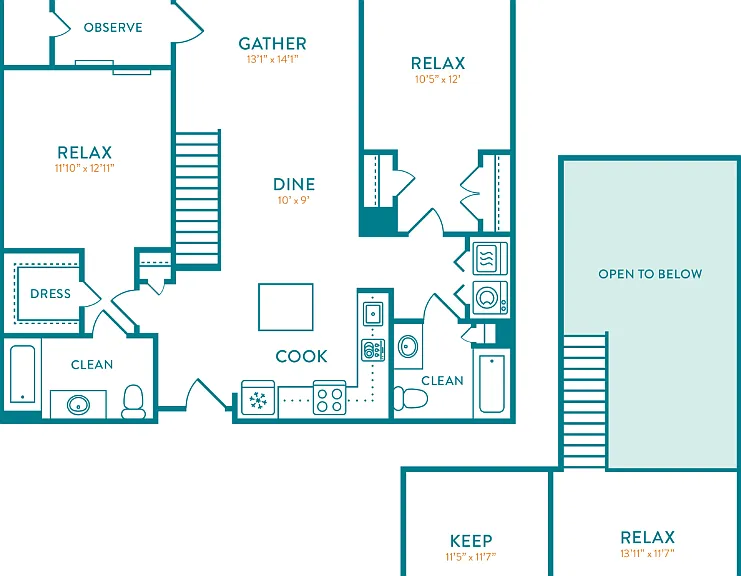 Belknap Loft Floorplan Diagram