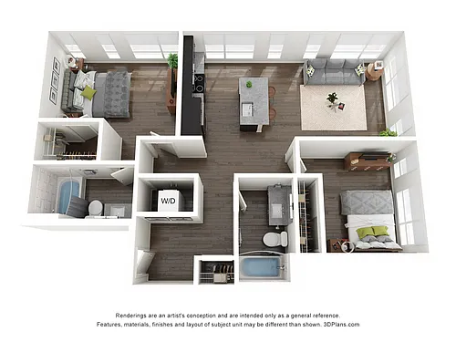 Floor plan 2 Bedrooms C