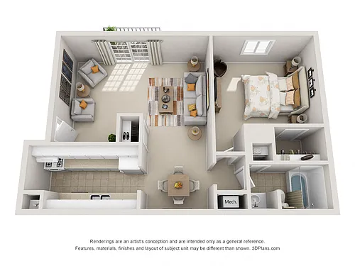 Floor plan One Bedroom