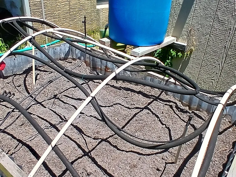 Rods to hold shade cloths if needed