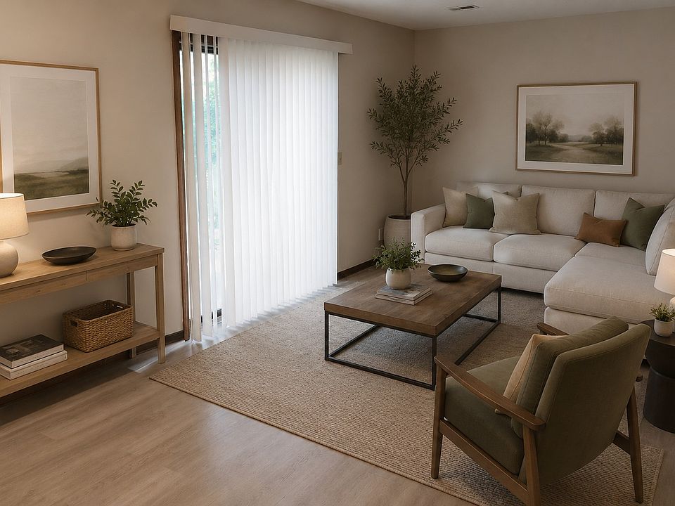 Living room--virtually staged