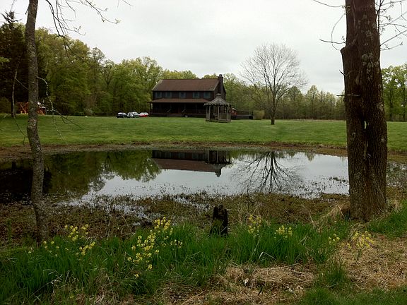 One of two ponds on the property
