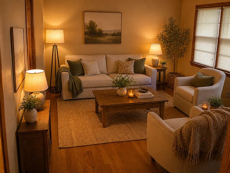 Living Room - virtually staged