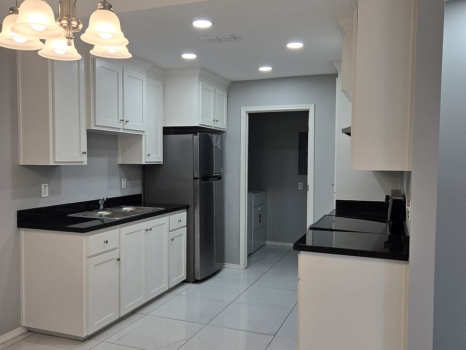 Kitchen with stainless steel appliances