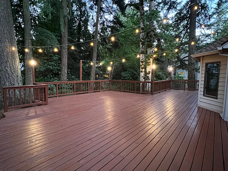 Deck, located off the kitchen
