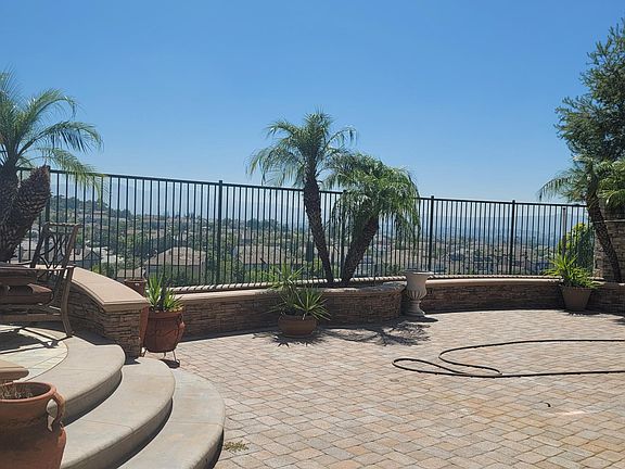 Gorgeous backyard view of City of Yorba Linda & mountains.