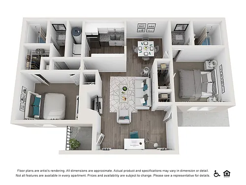 Floor plan 2 X 2 L Fully Renovated