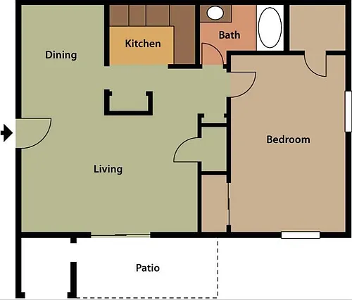 Floor plan 1BR LOWER LEVEL