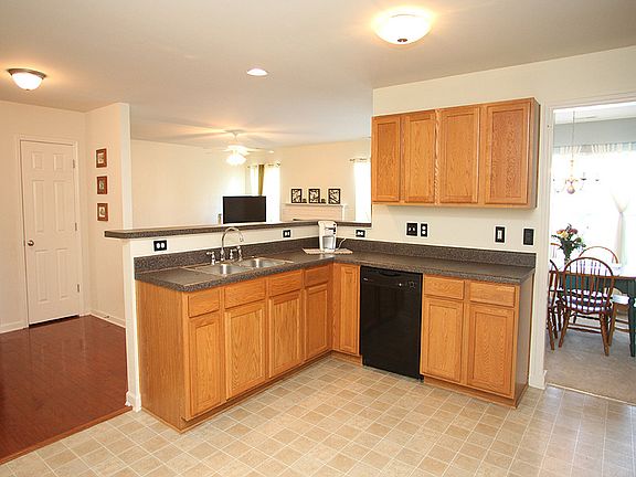 Black appliances, pantry