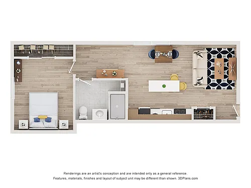 Floor plan New House - One Bedroom - Upper
