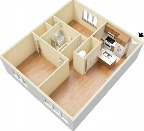Cypress | 2 Bed 1 Bath Cypress | 2 Bed 1 Bath