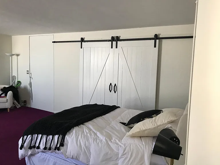 Large walk in closet to left