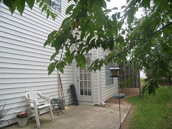Shady patio in the rear