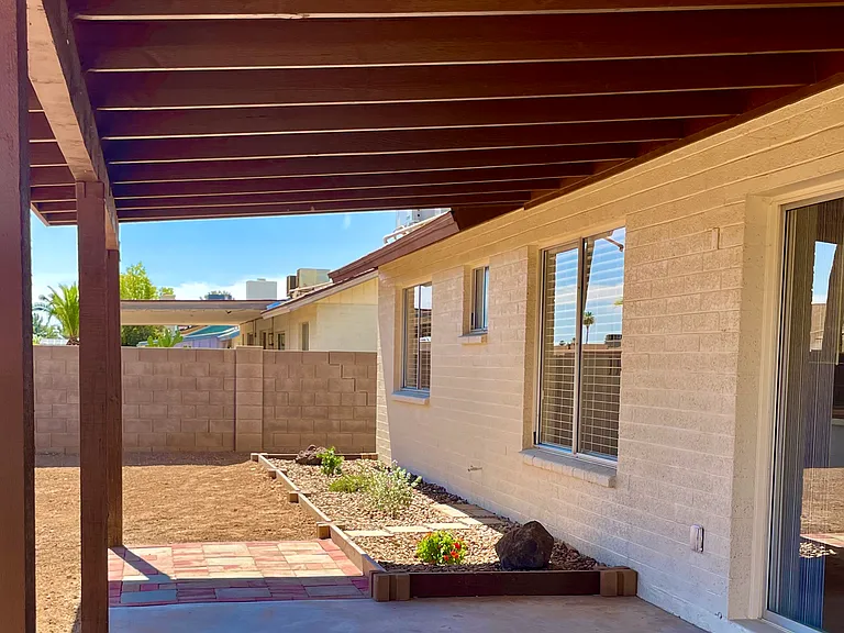 Covered Patio and Planter Box