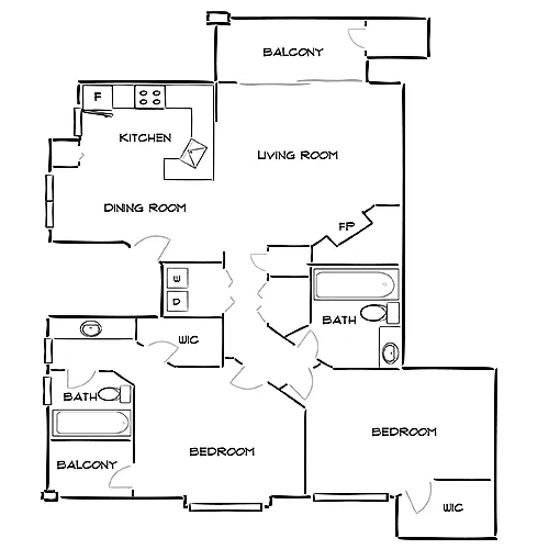Floor plan Design 2B