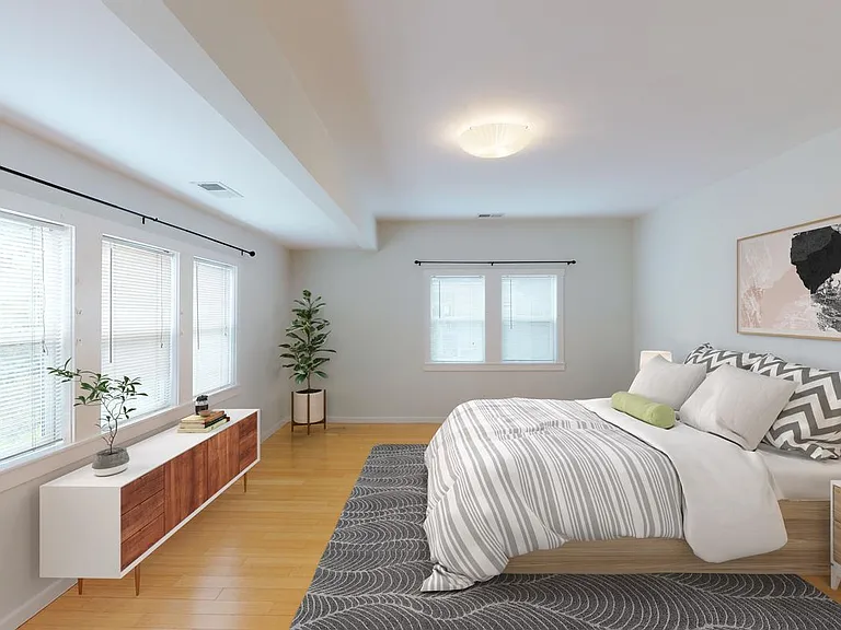 Bedroom 3. This image shows a virtually furnished space. Bedrooms come unfurnished.