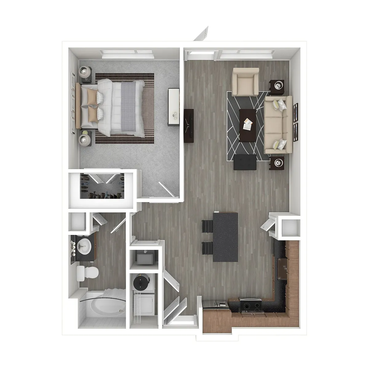 Floor plan 1 Bedroom - A3