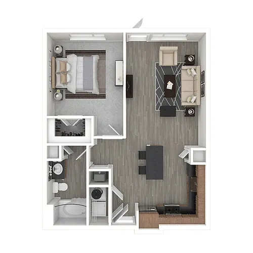 Floor plan 1 Bedroom - A3