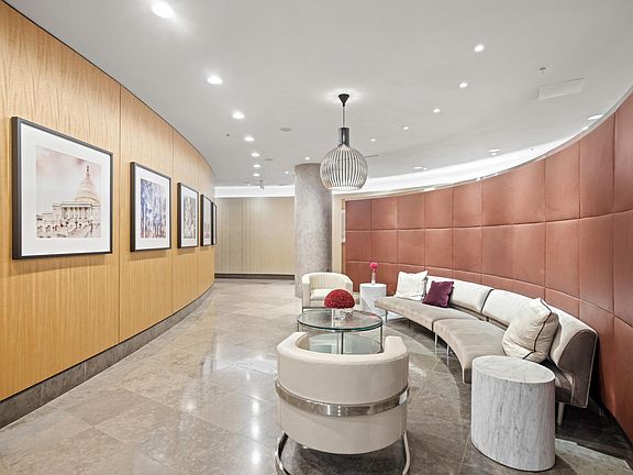 Building lobby with 24/7 concierge.
