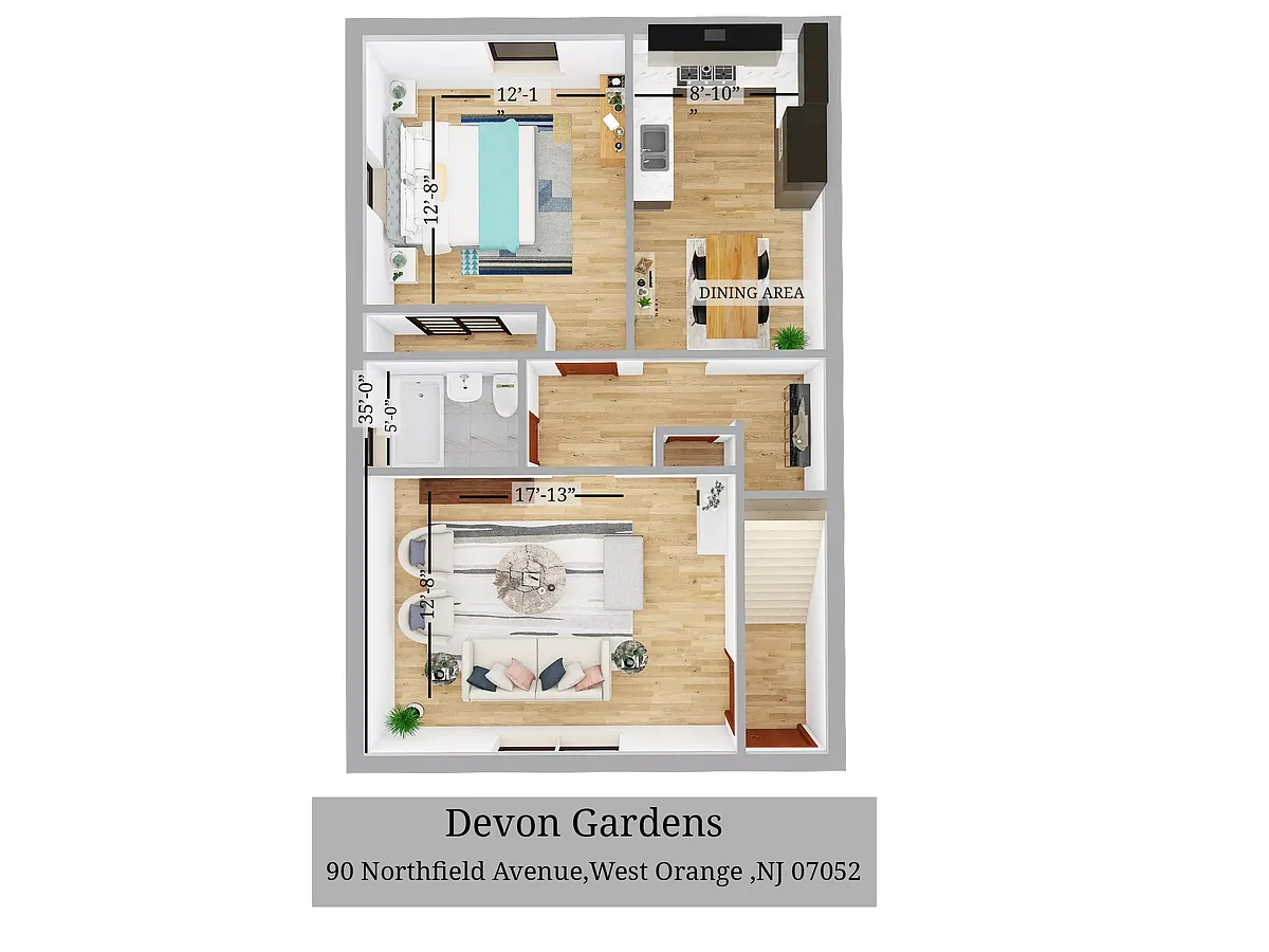 Floor plan 1-Bedroom