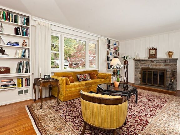 Enjoy cool nights in front of stone fireplace