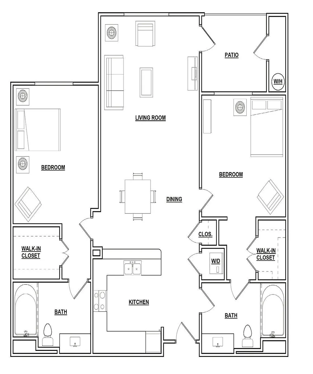 Floor plan 2F2 Renovated