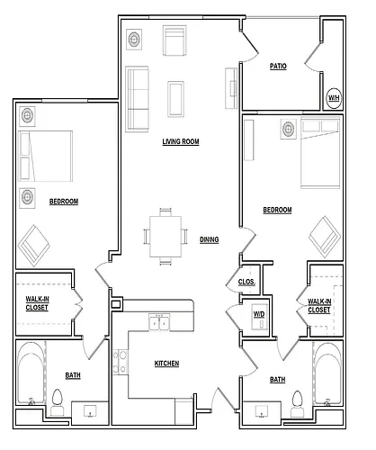 Floor plan 2F2 Renovated