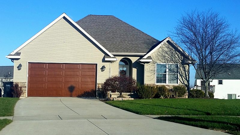 New insulated garage door