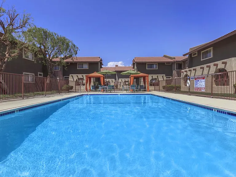 ENJOY A DIP IN THE SHIMMERING SWIMMING POOL