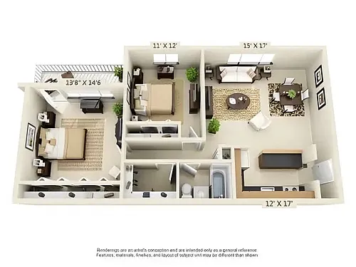 Floor plan 2 Bedrooms