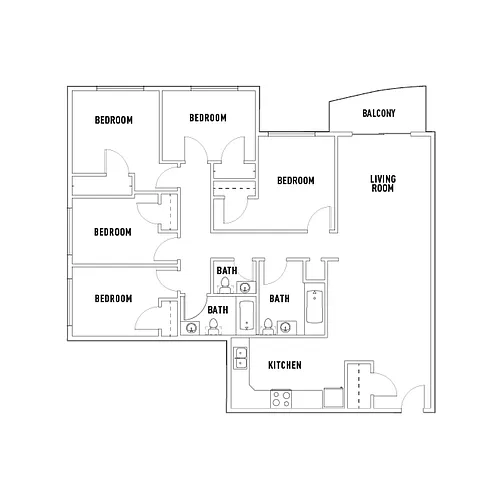 Floor plan 200 Stanton Ave - 5 Bed-2-5 Bath-A-Unfurnished