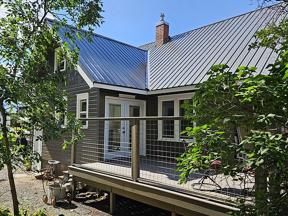 French doors opening onto large Deck