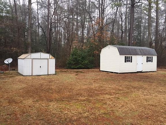 Sheds in back yard