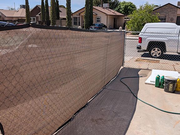 Privacy screen attached fence