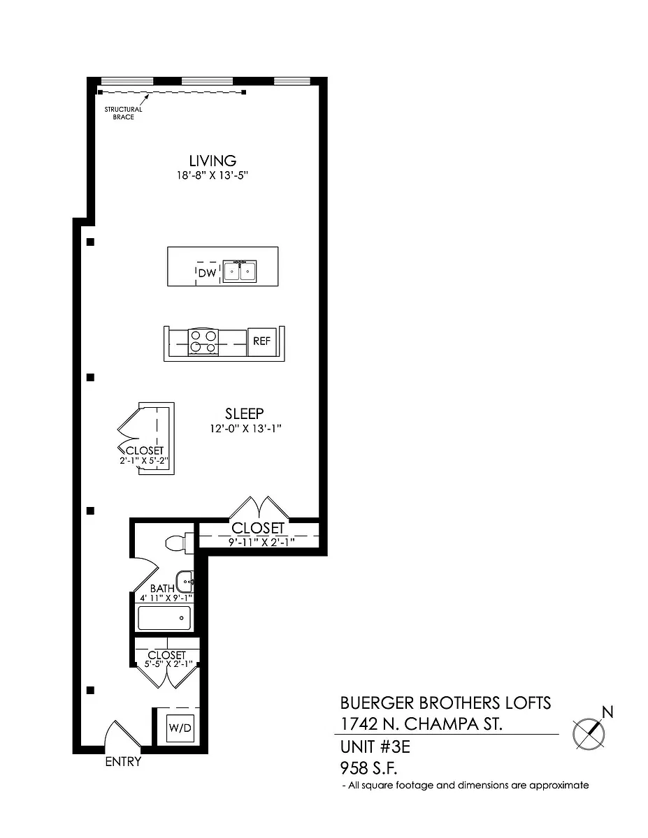 Floor plan 1 Bedroom