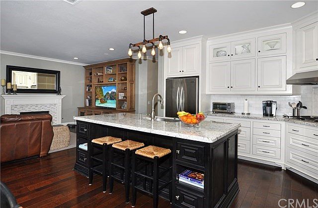 Remodeled kitchen open to family room