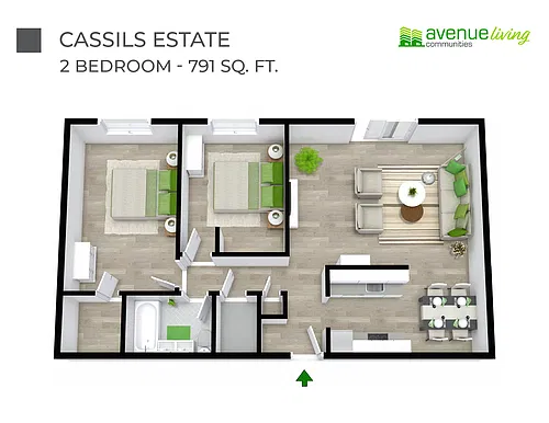 Floor plan - 2 Bedroom