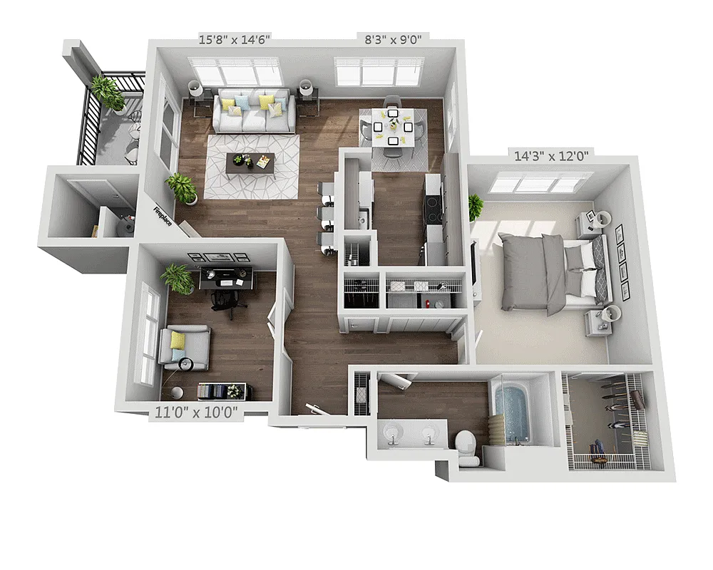 Floor plan Plan A1D