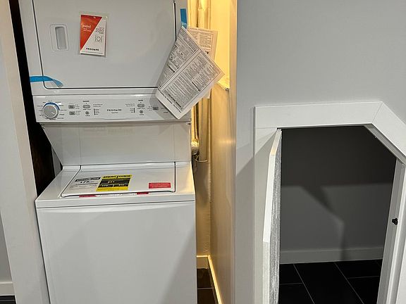 Washer Dryer Combo and Under Stairs Storage
