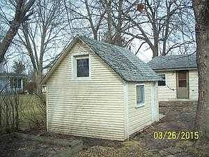 back of small storage shed