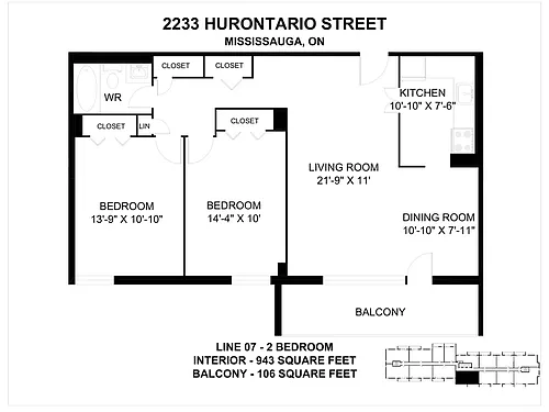 Floor plan 2 Bedroom