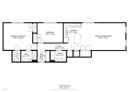 Floor plan Two Bedroom