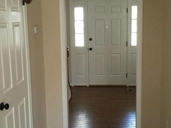 Foyer with new hand scraped maple hardwood