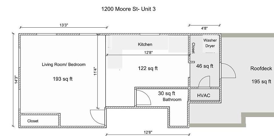 2nd image of 1200 Moore St #3