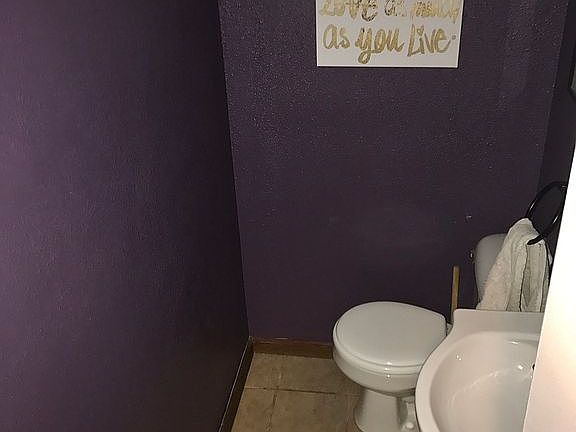 1/2 bath on main level. 