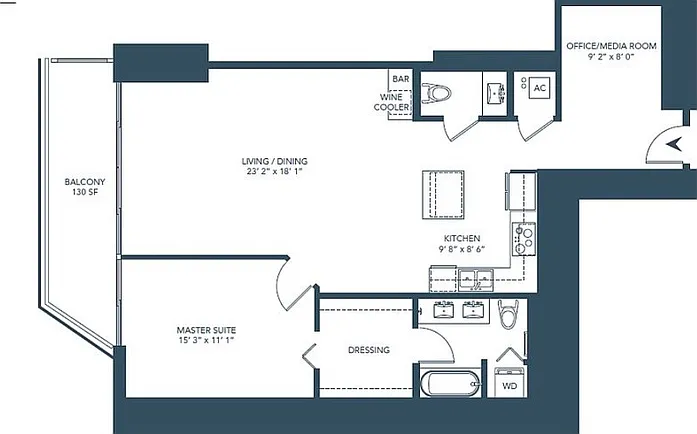 1 bed, 1.0 bath, 1167 sqft, $4,500 — Photo 2