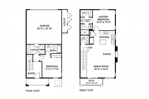 Floor plan 2 Bedroom Townhome Plan 4
