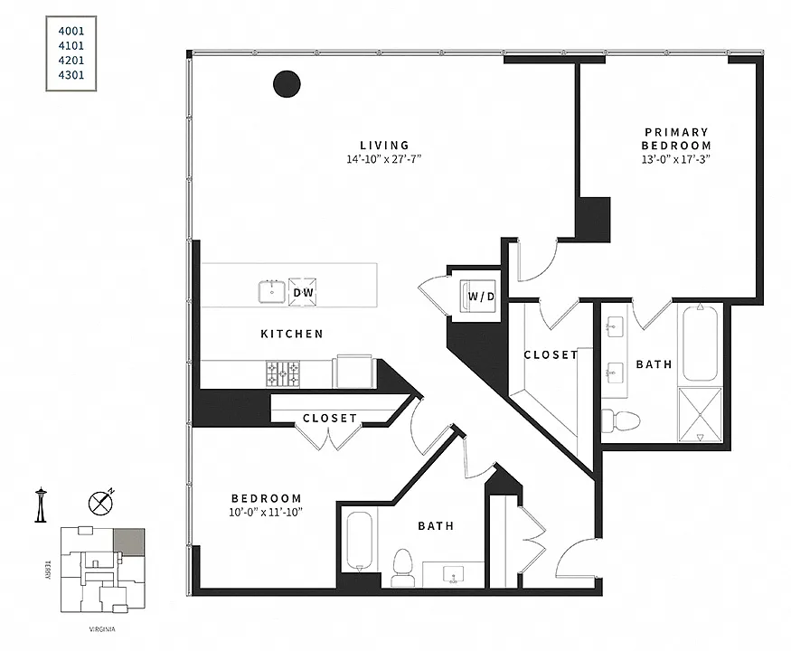 Floor plan Signature 2 Bedroom C1PH
