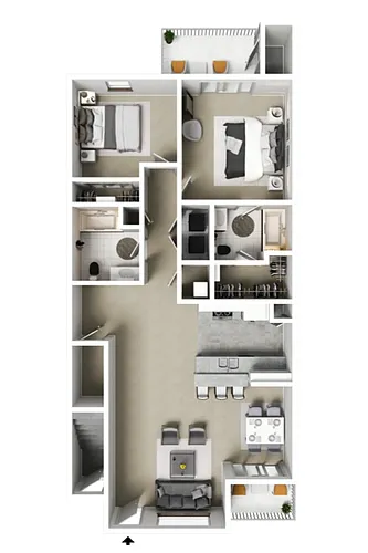 Floor plan 2 X 2