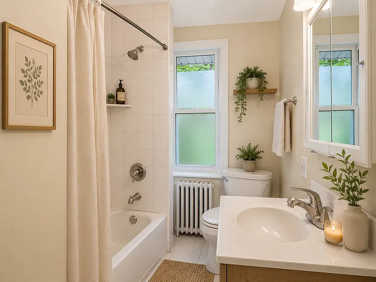 1st floor bathroom staged